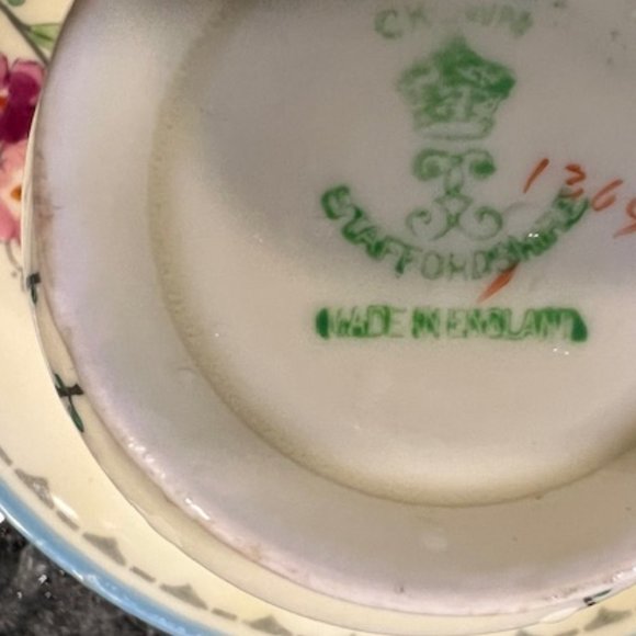 Vintage Crown Staffordshire English Bone China Cup and Saucer -Perfect Condition - Picture 5 of 5